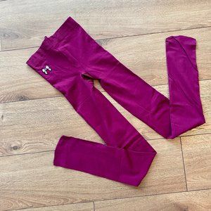 Vintage Bright Fuchsia Thick Opaque Stretchy Pantyhose Tights - Size S